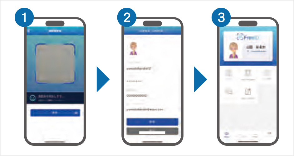アプリで簡単顔登録！
